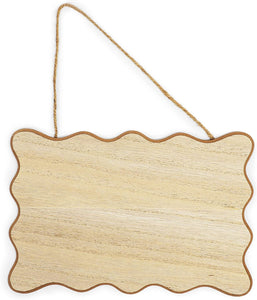 Letreros de madera sin terminar para colgar para manualidades (9 x 6 x 0,25 pulgadas, 3 formas, 6 unidades) - Arteztik