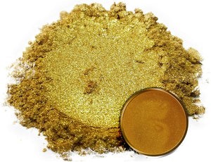 Pigmento en polvo de Mica Eye Candy "Taba Gold" (1.76 oz) multiusos para manualidades y manualidades, bombas de baño naturales, pintura, jabón, esmalte de uñas, bálsamo labial (oro rosa, 1.76 oz) - Arteztik