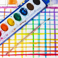 Color Swell - Pintura acuarela a granel, 18 unidades con cepillos de madera, 8 colores de agua lavables, ideal para familias, niños, adultos, fiestas, aulas - Arteztik