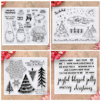 Kwan Crafts 4 hojas diferentes estilo árbol de Navidad Santa claro sellos para hacer tarjetas decoración y bricolaje Scrapbooking - Arteztik
