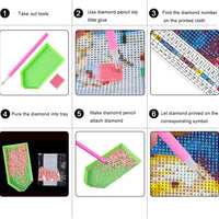 Upins - Kit de pintura de diamante 5D para decoración del hogar, 12.0 x 16.0 in - Arteztik