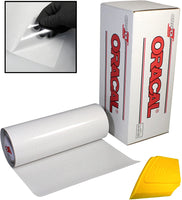 Rollo de cinta de papel de transferencia transparente Oracal con rasqueta de detalles amarillos duros - Arteztik
