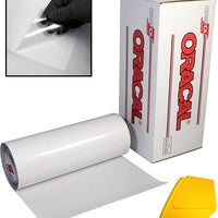 Rollo de cinta de papel de transferencia transparente Oracal con rasqueta de detalles amarillos duros - Arteztik