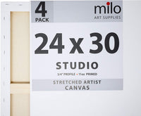 Milo Pro - Lienzo para artista, 24.0 x 29.9 in, 4 unidades, 0.7 in - Arteztik

