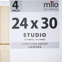 Milo Pro - Lienzo para artista, 24.0 x 29.9 in, 4 unidades, 0.7 in - Arteztik