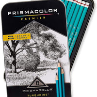 Prismacolor 24192 Premier - Lápices de dibujo (grafito de color turquesa, 12 unidades) - Arteztik