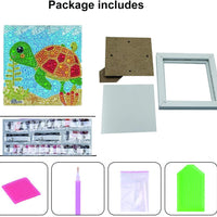 ParNarZar - Kit de pintura de diamante 3D para niños, principiantes, kit de manualidades para niñas con marco de 5.9 x 5.9 in - Arteztik