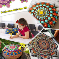 50PCS Mandala Dotting Tools, BYWORLD Rock Painting Kit with Canvas Storage Bag, Dotting Tools for Painting Mandalas, Rock Painting, Nail Art, Mandala Art and Drafting Art Supplies - Arteztik
