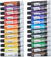MEEDEN - Juego de 24 colores vibrantes en tubos (24 x 0.4 fl oz), pigmentos ricos, vibrantes, no tóxicos para estudiantes, principiantes, pintores aficionados y más - Arteztik
