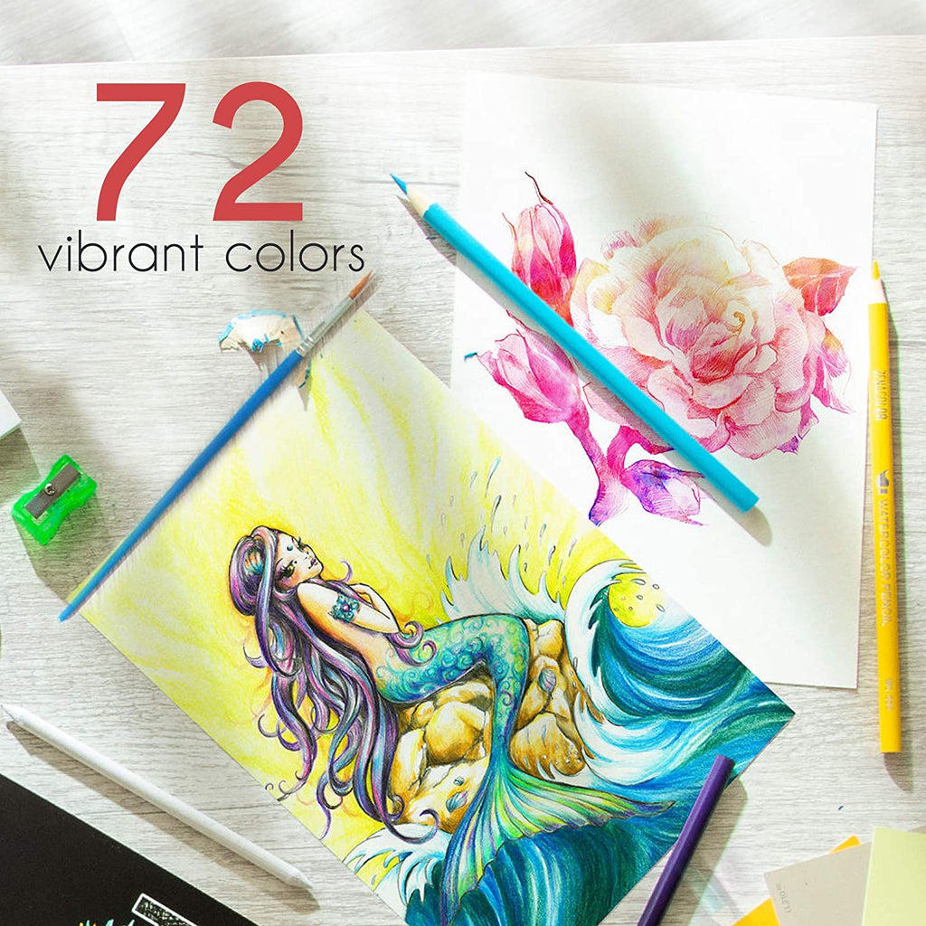 Haile-rotuladores artísticos de acuarela de 72 colores, pincel suave, juego  de bolígrafos de tinta de Color agua para caligrafía, pintura para  colorear, Manga, suministros de arte