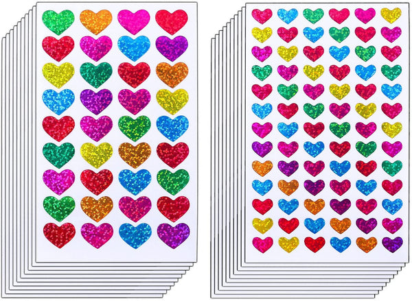 resinta 50 hojas Corazón de purpurina pegatinas día de San Valentín Amor calcomanía decorativo para scrapbooking o Embellishment - Arteztik