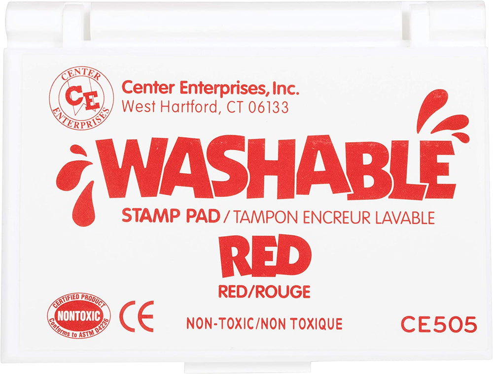 Almohadilla para sello lavable, rojo por Center Enterprises - Arteztik