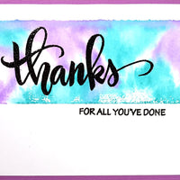 Stampendous Big palabras gracias Juego de sellos transparentes - Arteztik