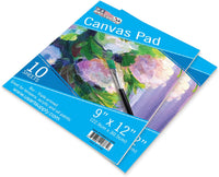 U.S. Art Supply 9" x 12" 10-sheet 8-Ounce Triple Imprimación acid-free lona Paper Pad (Pack de 2 unidades) - Arteztik
