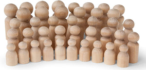 Cuerpos de muñeca sin terminar, de madera de abedul y madera de arce, set de artista para pintar y personalizar figuras, ideal para manualidades, en diferentes formas y tamaños - Arteztik