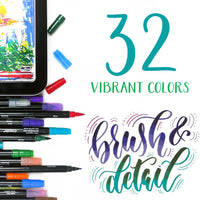 Set de caligrafía con rotuladores de doble punta de Crayola, con punta fina y punta gruesa - Arteztik