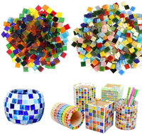 Azulejos de mosaico de vidrio con formas y colores mezclados piezas de vidrio para manualidades - Arteztik
