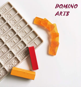 Domino Molde de silicona epoxi para fundición de resina DIY Craft 0.39 pulgadas, 28 cavidades molde de caramelo personalizado para jabones caseros, gelatina, colgante, cera de abejas, pasteles, chocolate - Arteztik