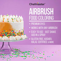 Master Airbrush Cake Decorating Airbrushing System Kit with a Set of 12 Chefmaster Food Colors, Gravity Feed Dual-Action Airbrush, Air Compressor, Wilton Stencils and How-to-Airbrush ARC Link Card - Arteztik