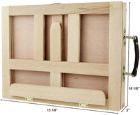 Greenco - Caballete de madera de haya portátil para escritorio y libro con cajón - Arteztik
