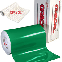 Your Design Oracal 651 brillante verde calcomanía vinilo de manualidades para Cameo, Cricut & silueta incluye rollo de vvivid transparente papel de transferencia - Arteztik
