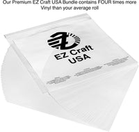 EZ Craft USA, 40 láminas de vinilo permanente blanco brillante. Mejores que los rollos de vinilo (12 x 12 pulgadas). Láminas de vinilo brillante adhesivas, se pueden cortar con cricut u otras herramientas cortantes - Arteztik
