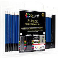 Juego de 26 lápices Colore de dibujo, incluyendo de carboncillo y grafito - Arteztik
