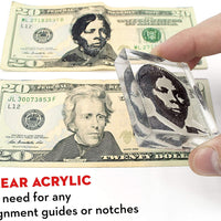 Harriet Tubman - Sello y almohadilla de tinta de acrílico transparente de 0.5 in de grosor, para 20 billetes de dólar - Arteztik