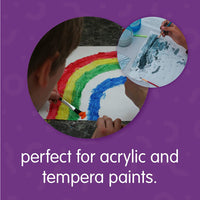 Colorations - Juego de 10 vasos de pintura con tapa blanca para niños - Arteztik
