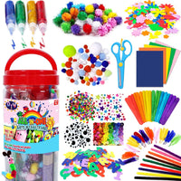 FunzBo Arts and Crafts Supplies for Kids - Craft Art Supply Kit for Toddlers Age 4 5 6 7 8 9 - All in One D.I.Y. Crafting Collage Arts Set for Kids (X-Large) - Arteztik
