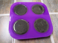 4 cavidades Silione Mandala molde redondo para hacer cemento o yeso piedras para pintura Mandala Dot (1 molde redondo 4 cavidades) - Arteztik
