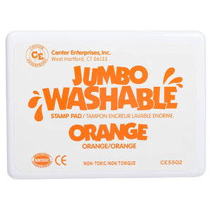 Ready 2 Learn Jumbo - Sello lavable (6.7 x 4.7 in), color naranja - Arteztik