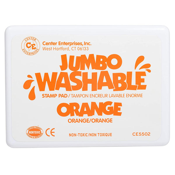 Ready 2 Learn Jumbo - Sello lavable (6.7 x 4.7 in), color naranja - Arteztik