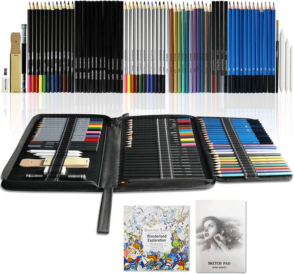 Juego de lápices de dibujo profesional – 12 lápices de grafito de dibujo (8  B – 2 H), ideal para dibujar arte, bocetos, sombreado, para principiantes