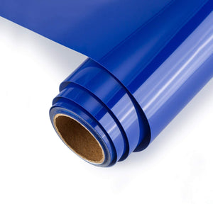 KENICUT PU transferencia de calor adhesivo rollo de vinilo 100.1 x 11.5 ft para camiseta DIY (azul)