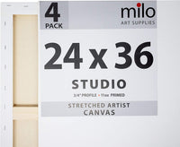 Milo Pro - Lienzo para artista, 24.0 x 35.8 in, 4 unidades, 0.7 in - Arteztik
