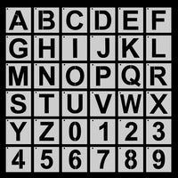 36 plantillas de letras del alfabeto, plantillas reutilizables de plástico para números de letra para decoración del hogar, proyectos de arte de bricolaje, madera, pared, tela, roca, pizarra (3.9 in) - Arteztik