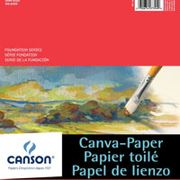 Canson 100510841 Papel lona Pad, tamaño de 9" x 12", 0.25" Altura, 9" ancho, longitud 12", color blanco - Arteztik