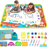 Obuby Aqua Magic Mat, alfombra extra grande para niños, para dibujar y colorear. Juguetes educativos para niños y niñas a partir de 3 año - Arteztik