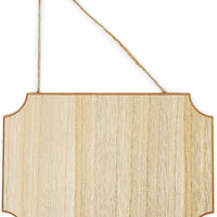 Letreros de madera sin terminar para colgar para manualidades (9 x 6 x 0,25 pulgadas, 3 formas, 6 unidades) - Arteztik