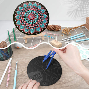 Mandala Dotting Tools Set – PGFUN 49 piezas Kit de pintura de puntos con herramientas de punto, bolígrafo de bola, bandeja de pintura y cepillos para pintura de rocas, colorear, arte de uñas, dibujo y dibujo - Arteztik