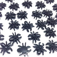PEPPERLONELY 30 piezas de araña de Halloween, araña de resina, cabujón plano, bricolaje, álbum de recortes, decoración, manualidades, 0.512 in - Arteztik