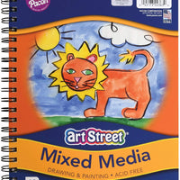 Art Street (P2363) Diario de medios mixtos, peso pesado, 11.0 x 8.5 in, 60 hojas - Arteztik