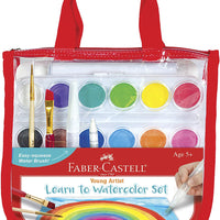 Faber-Castell - Juego de pintura texturizada para niños (12 piezas, 5 pinceles de pintura Tempera y pinceles de textura) - Arteztik