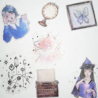 Fantasy Magic Girl - Juego de pegatinas decorativas (60 unidades, para álbumes de recortes, calendarios, arte, manualidades, álbumes, boletines, cartas, etc. - Arteztik