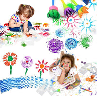 93 brochas de pintura con esponja para niños pequeños, esponjas para manualidades y arte para niños, suministros de arte - Arteztik
