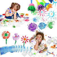 93 brochas de pintura con esponja para niños pequeños, esponjas para manualidades y arte para niños, suministros de arte - Arteztik