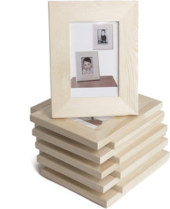 Madera maciza de bricolaje Unfinished Picture Frame 4 x 6 inches ideal para Kid 's Proyectos de Arte Craft – Conjunto de 10 - Arteztik