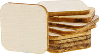 Bright Creations - Lote de 200 recortes cuadrados de madera sin terminar para manualidades (1.0 x 1.0 in) - Arteztik
