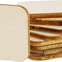 Bright Creations - Lote de 200 recortes cuadrados de madera sin terminar para manualidades (1.0 x 1.0 in) - Arteztik